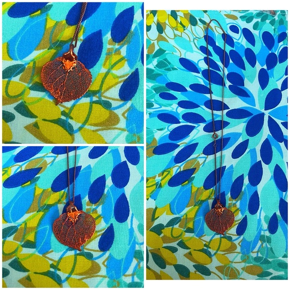 Vintage Jewelry - Aspen Leaf Pendant Necklace